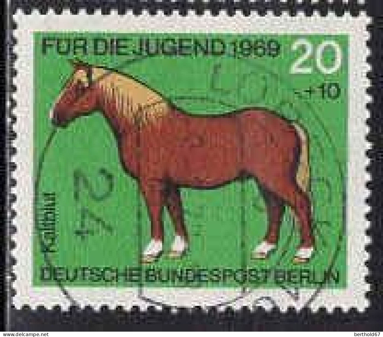 Berlin Poste Obl Yv:301/304 Pour La Jeunesse Chevaux (TB Cachet Rond) (Thème) - Paarden