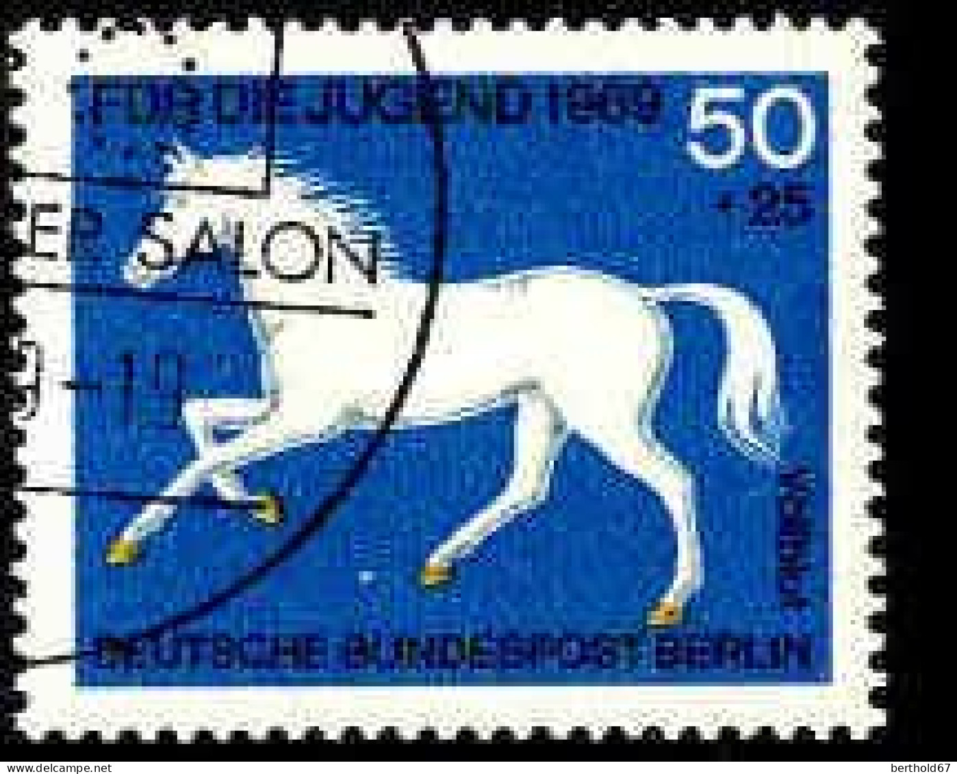 Berlin Poste Obl Yv:301/304 Pour La Jeunesse Chevaux (TB Cachet Rond) (Thème) - Paarden