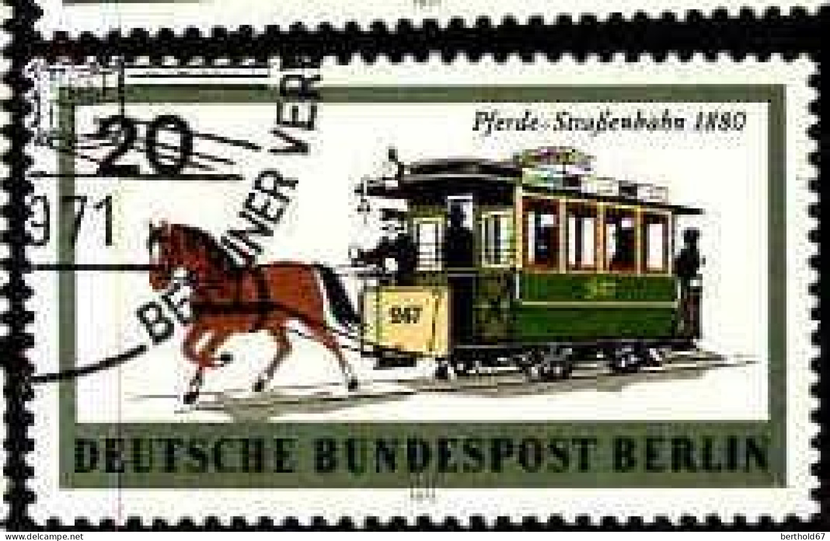 Berlin Poste Obl Yv:360/365 Moyens De Transport à Berlin (cachet Rond) (Thème) - Eisenbahnen