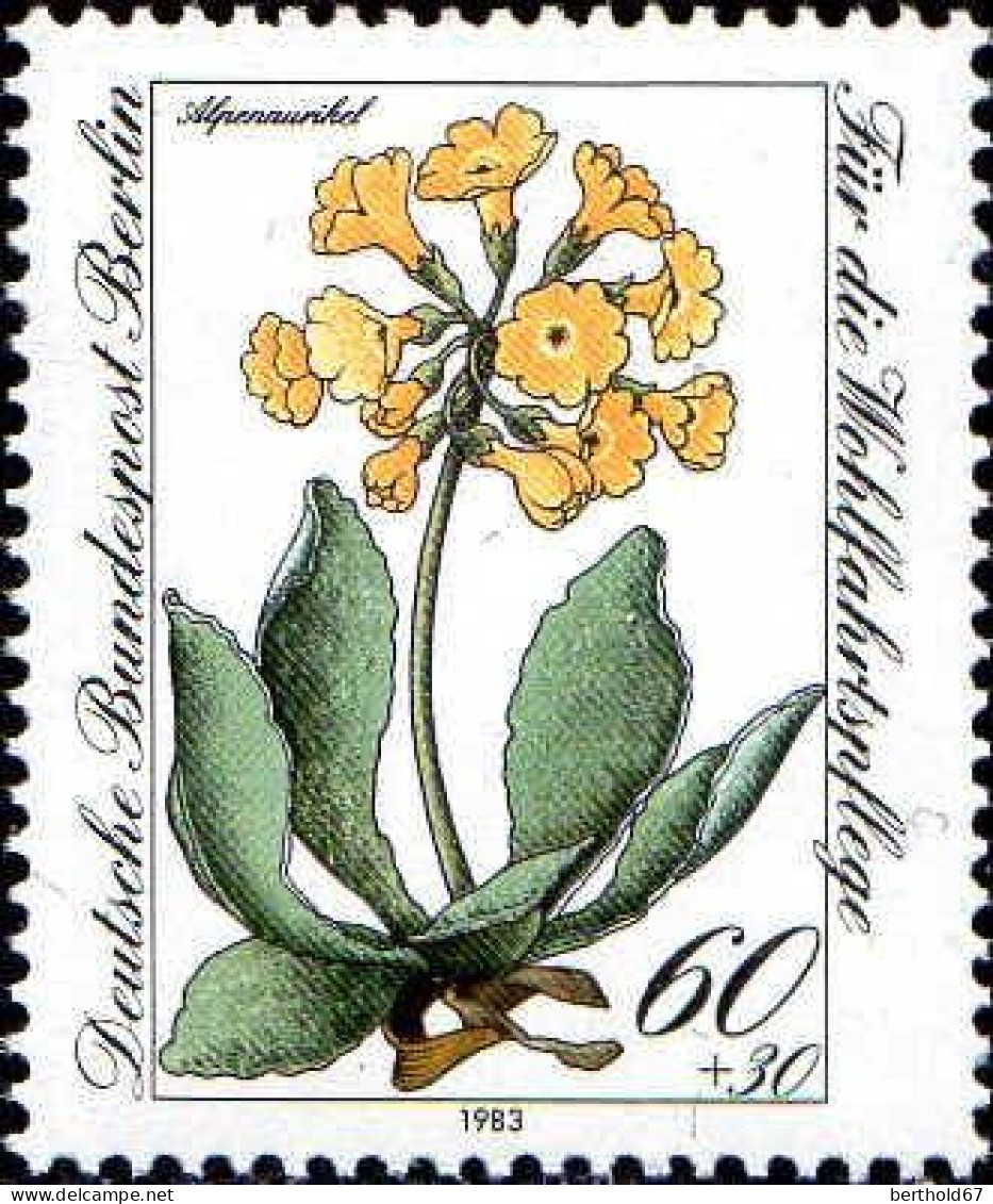 Berlin Poste N** Yv:664/667 Bienfaisance Fleurs Des Alpes (Thème) - Autres & Non Classés