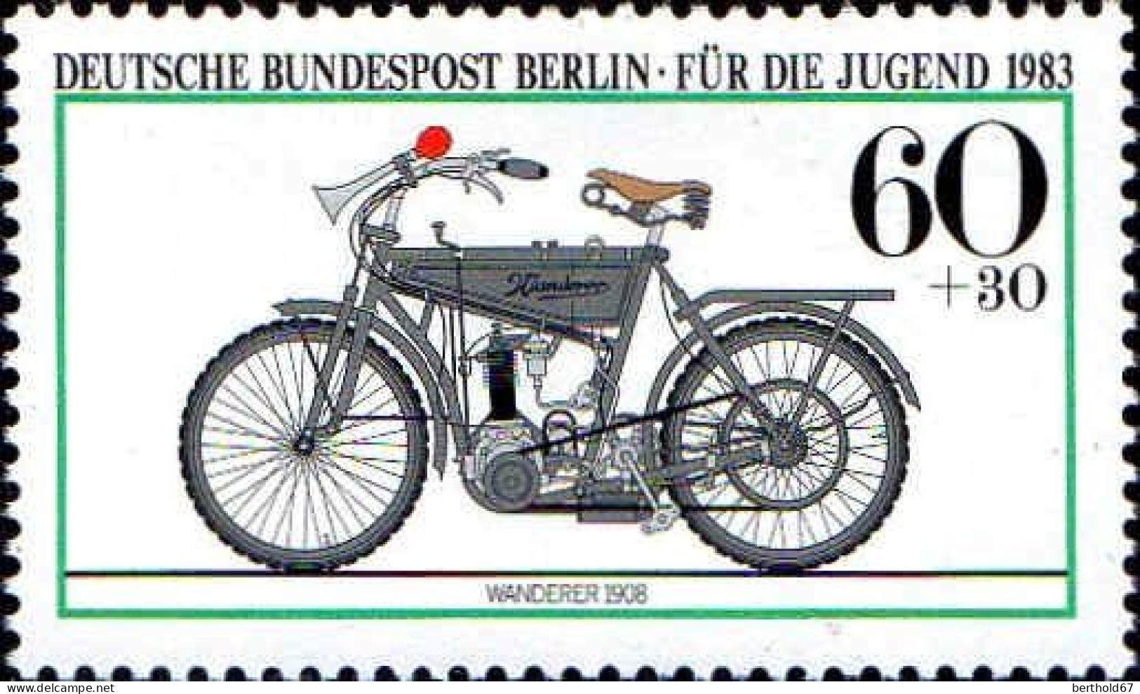 Berlin Poste N** Yv:655/658 Pour La Jeunesse Motocyclettes (Thème) - Motorbikes