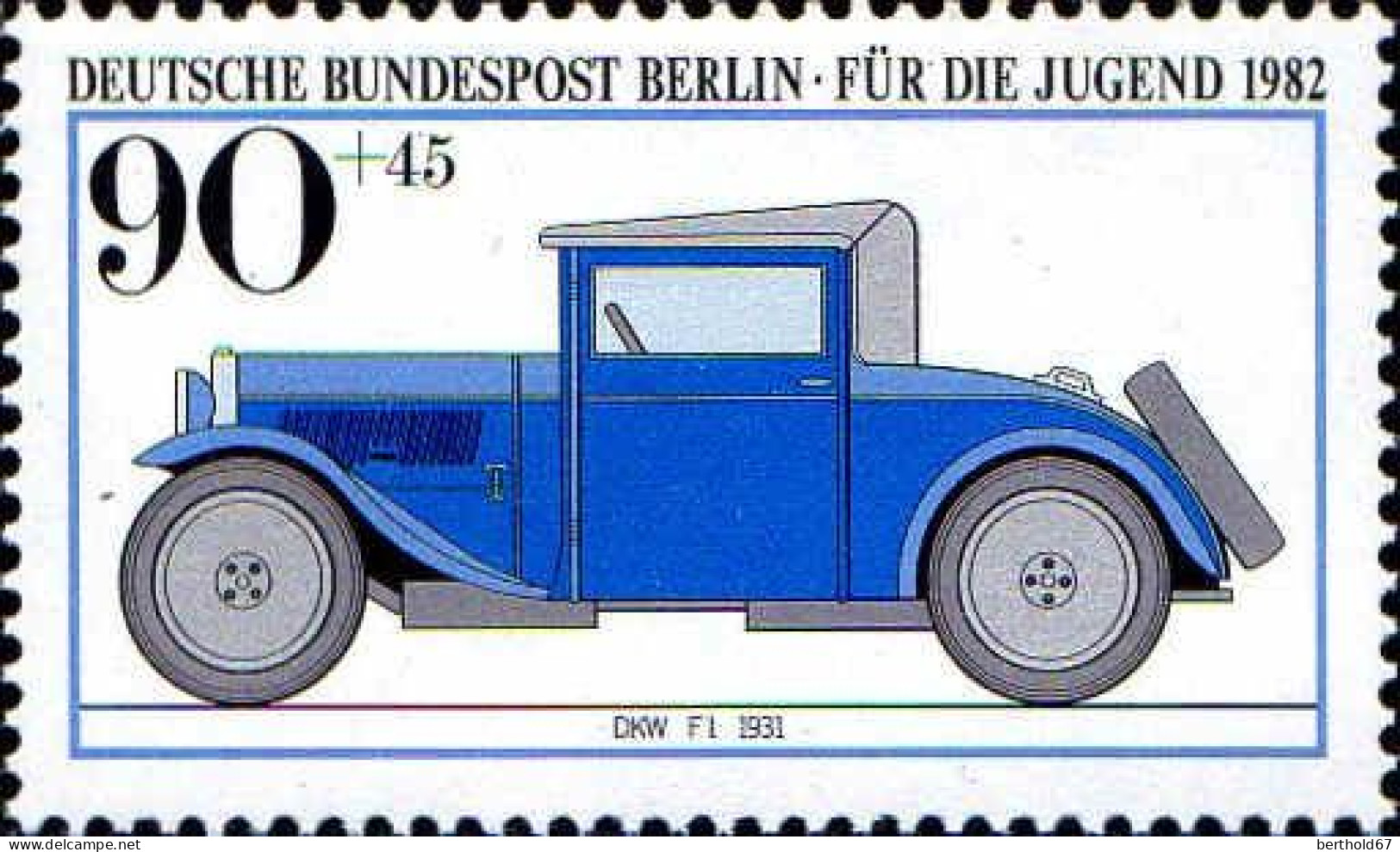 Berlin Poste N** Yv:621/624 Pour La Jeunesse Voitures Anciennes (Thème) - Autos