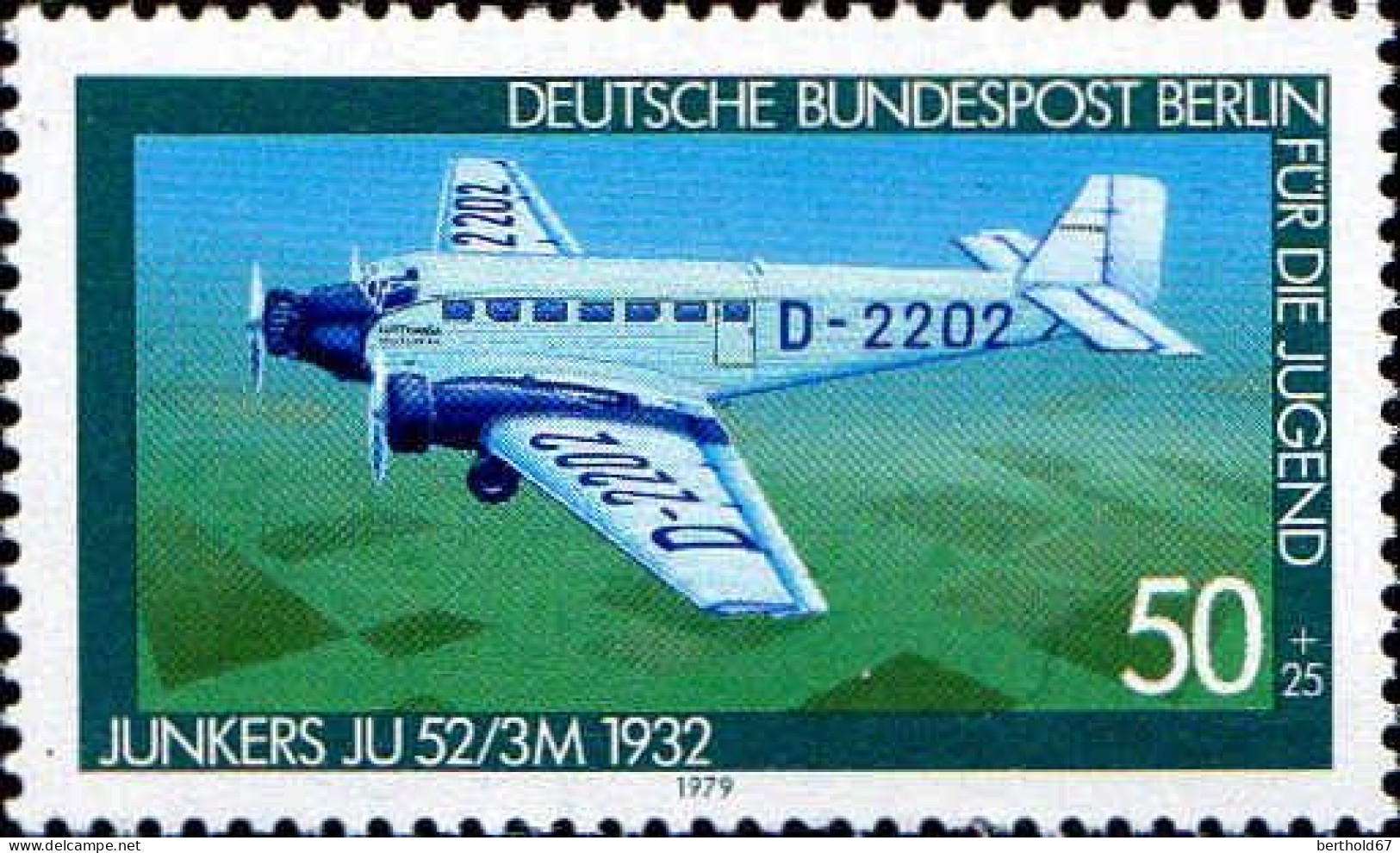 Berlin Poste N** Yv:552/555 Pour La Jeunesse Aéronautique (Thème) - Flugzeuge