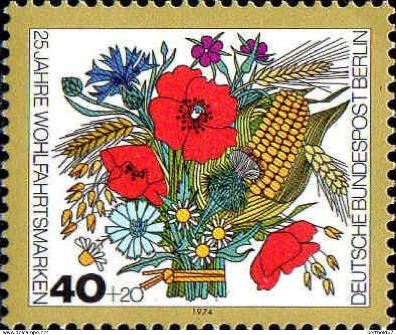 Berlin Poste N** Yv:437/440 Bienfaisance Bouquets De Fleurs (Thème) - Sonstige & Ohne Zuordnung