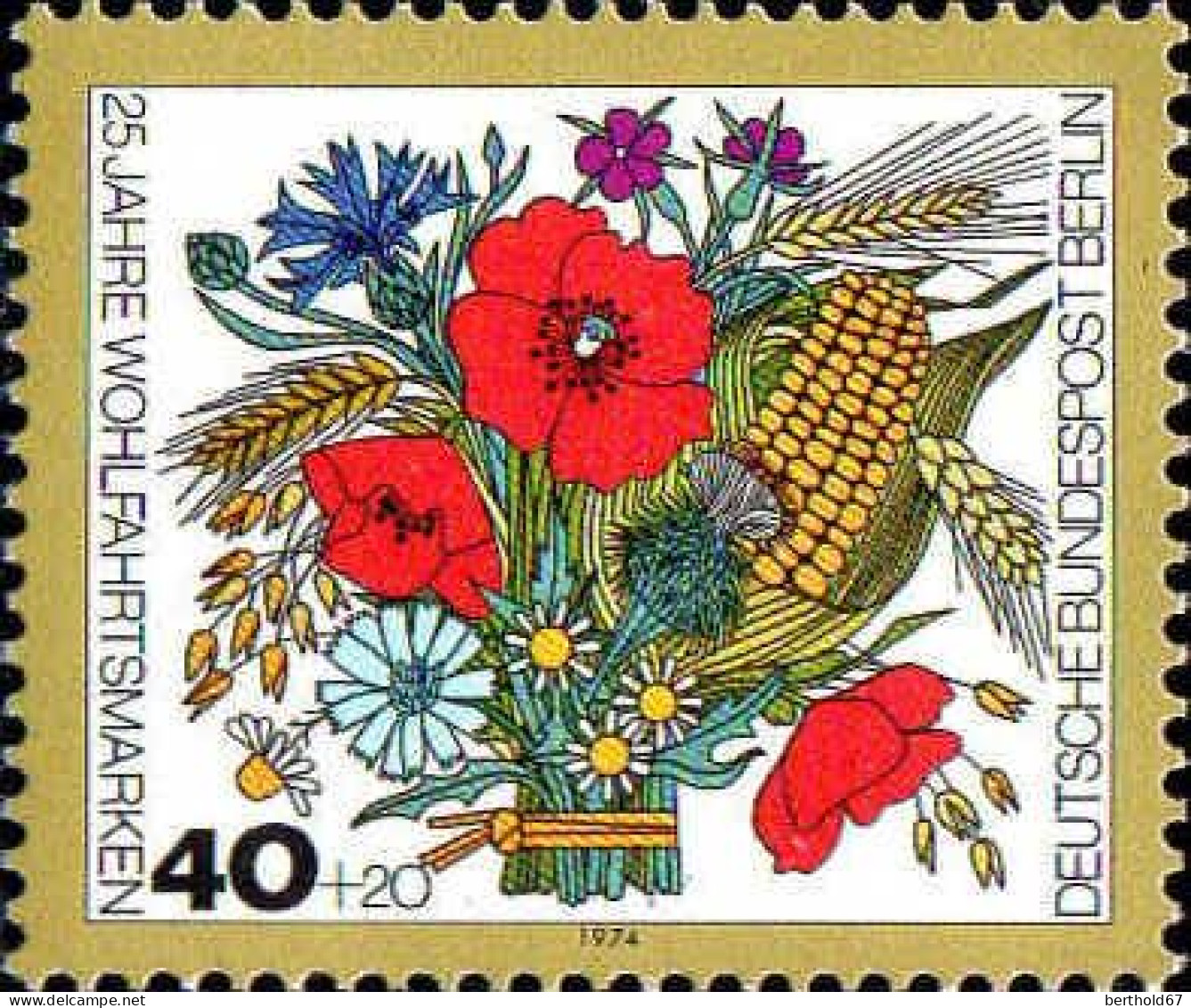 Berlin Poste N** Yv:437/440 Bienfaisance Bouquets De Fleurs (Thème) - Altri & Non Classificati