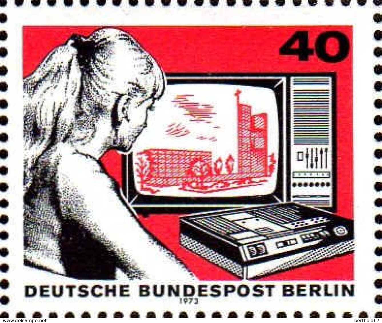 Berlin Poste N** Yv:416/419 50.Jahre Rundfunk (Thème) - Télécom