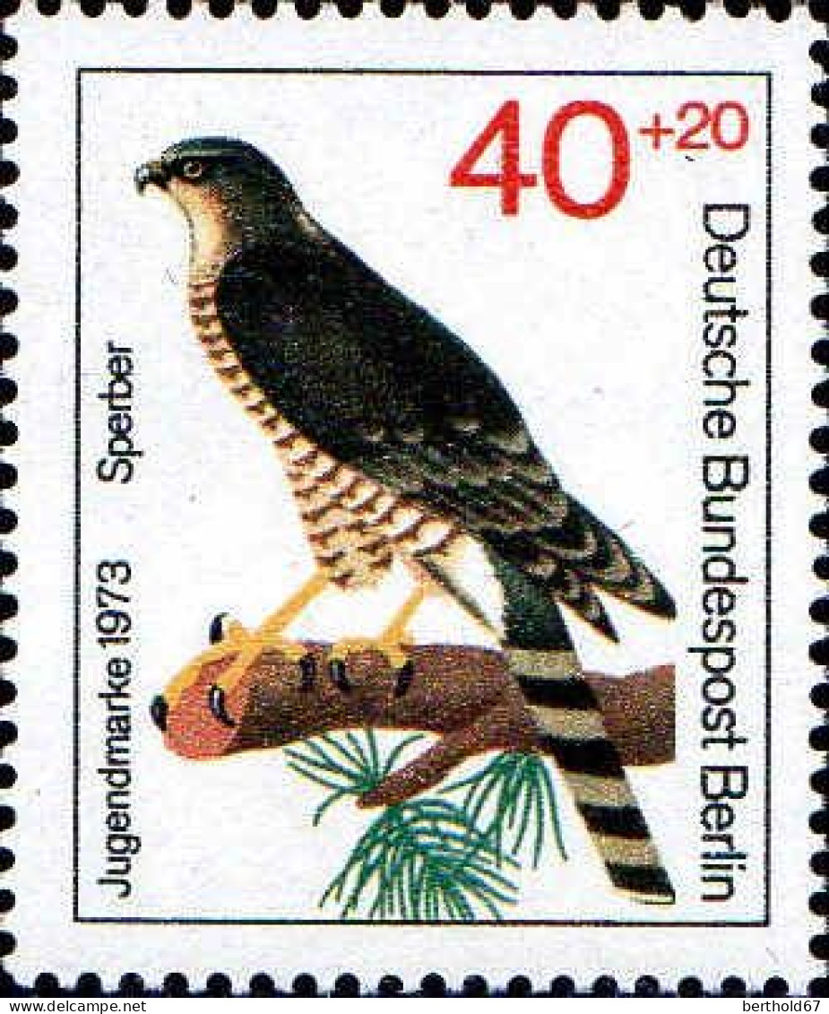 Berlin Poste N** Yv:407/410 Pour La Jeunesse Oiseaux De Proie (Thème) - Arends & Roofvogels