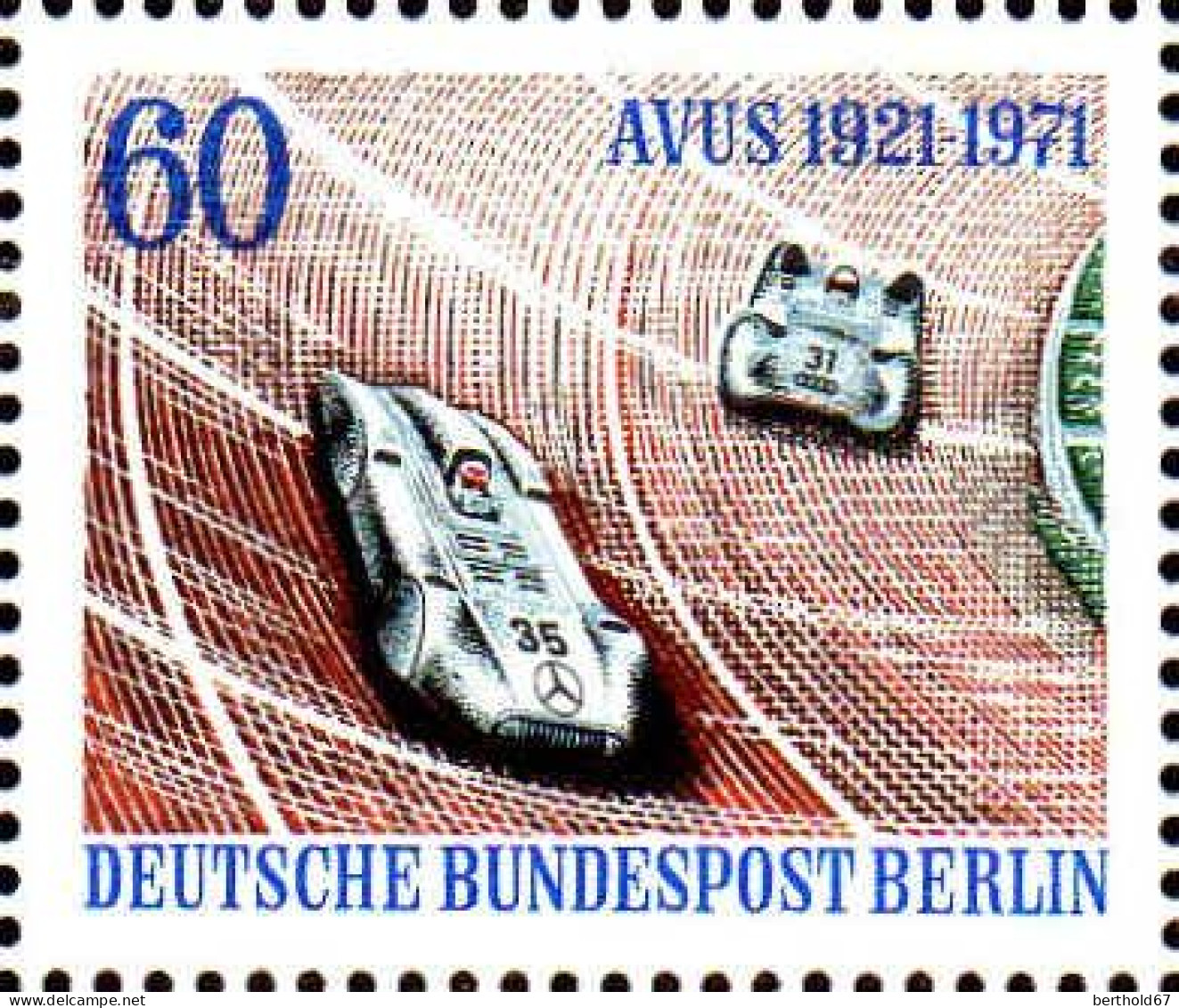 Berlin Poste N** Yv:370/373 Cinquantenaire De La Course Automobile AVUS Berlin (Thème) - Automobilismo