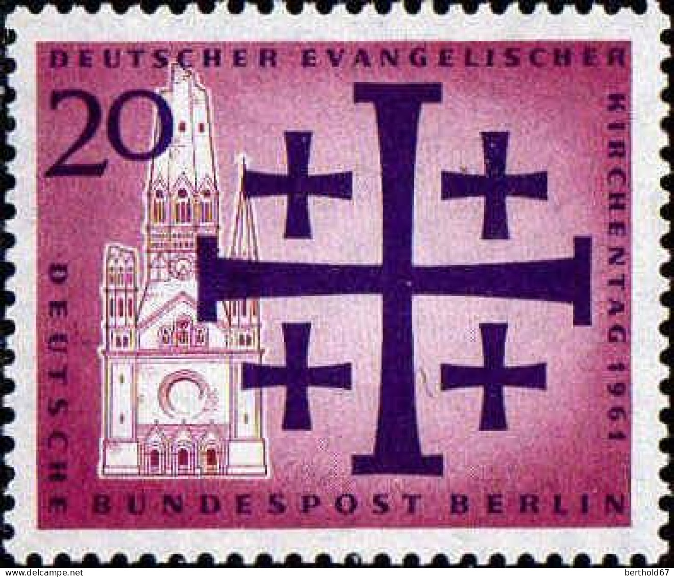 Berlin Poste N** Yv:193/194 Journée De L'Eglise Evangélique (Thème) - Kerken En Kathedralen