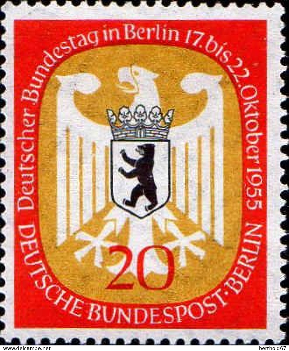 Berlin Poste N** Yv:114/115 Session Du Bundestag à Berlin (Thème) - Sellos