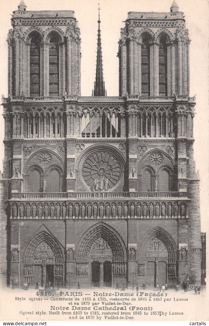 75-PARIS NOTRE DAME-N°4188-H/0299 - Notre Dame Von Paris