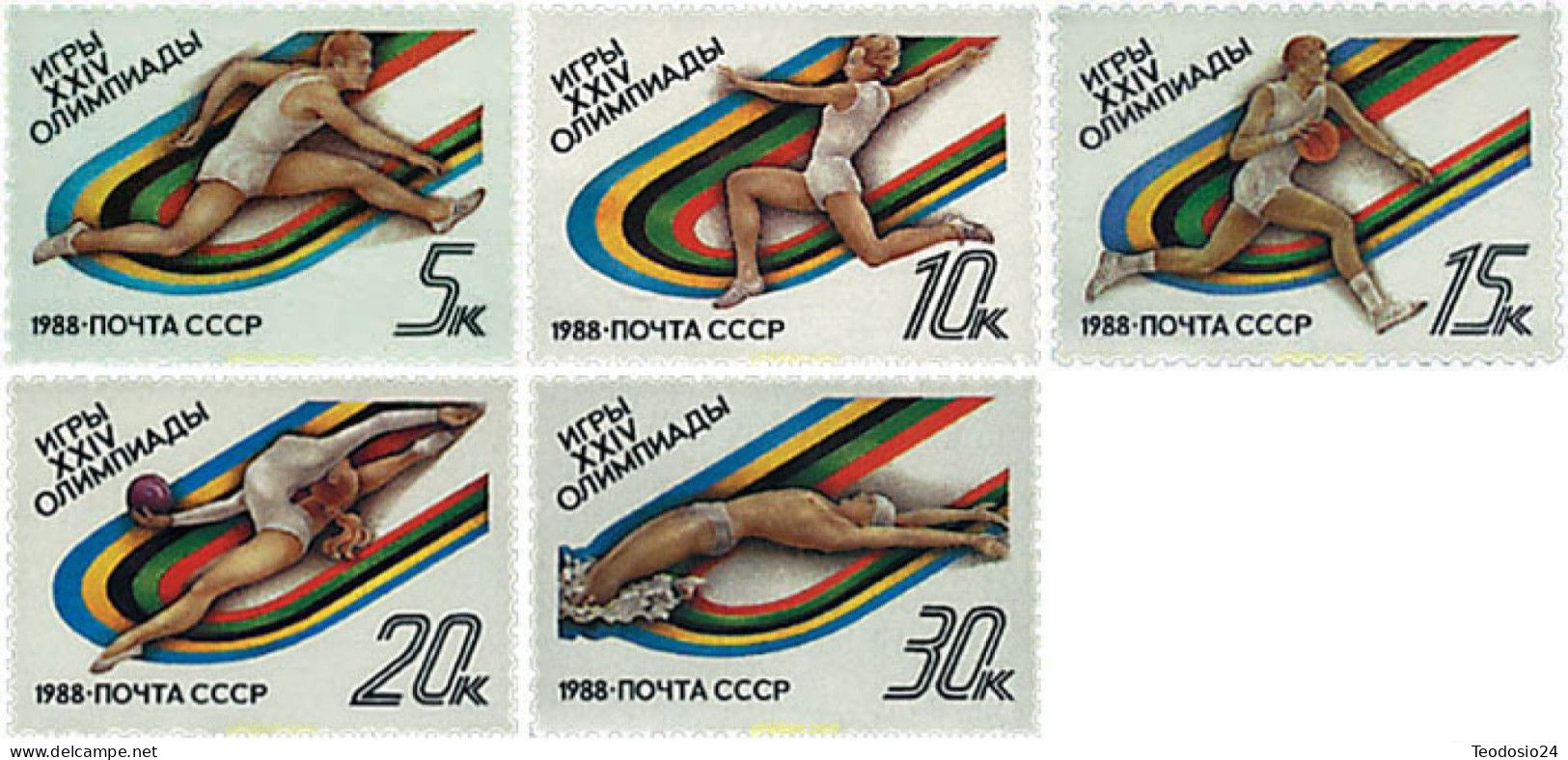 URSS 1988 YT 5523-27 ** - Nuovi