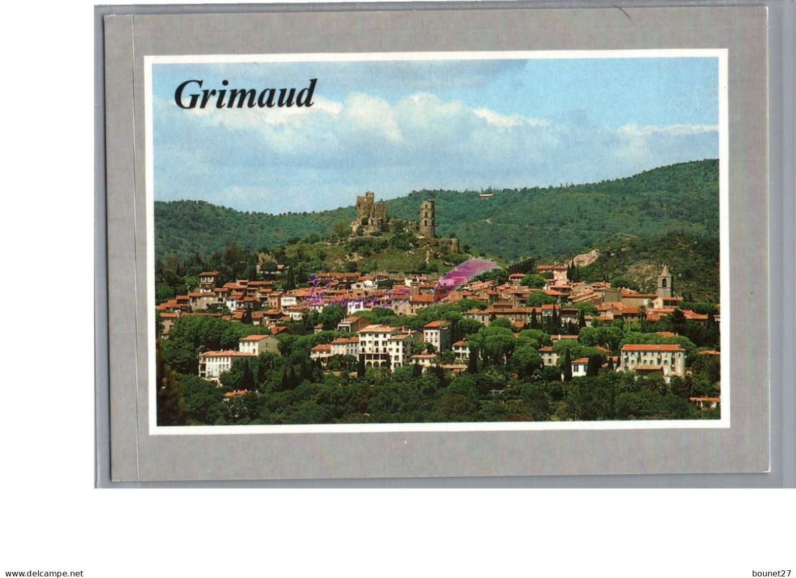 GRIMAUD 83 - Vue Générale De La Ville Carte Vierge - Autres & Non Classés