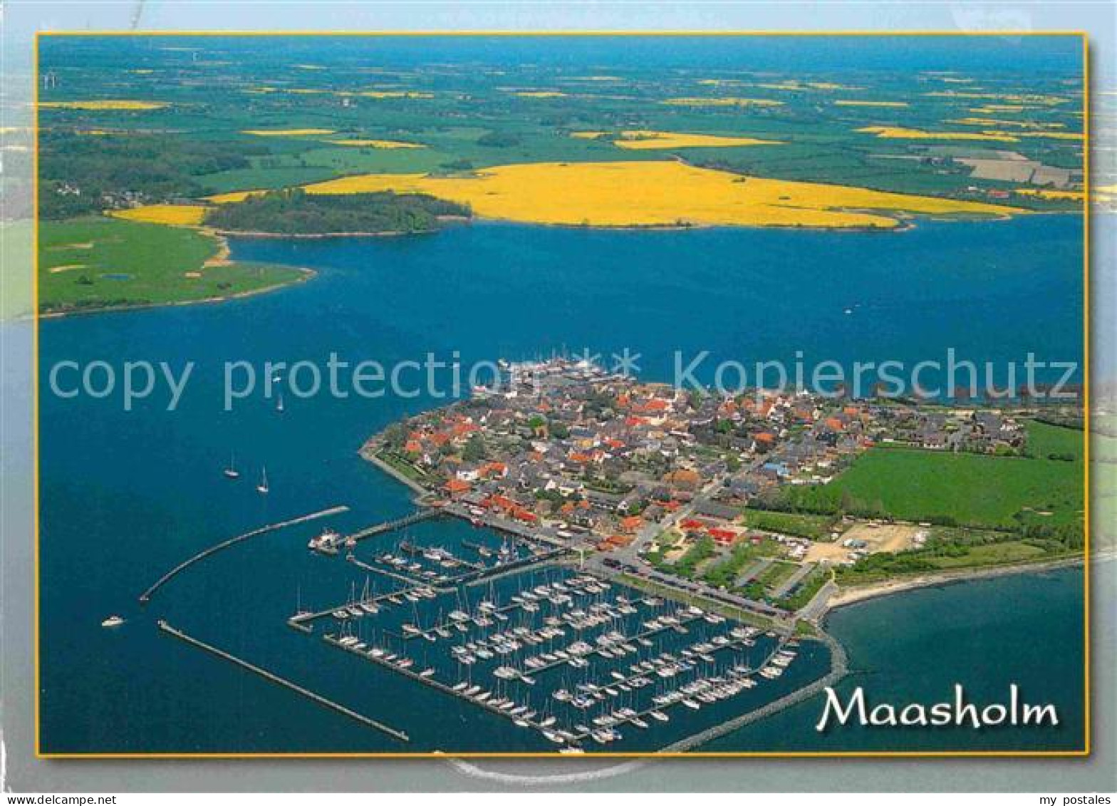 72792245 Maasholm Fliegeraufnahme Mit Hafen Maasholm - Autres & Non Classés
