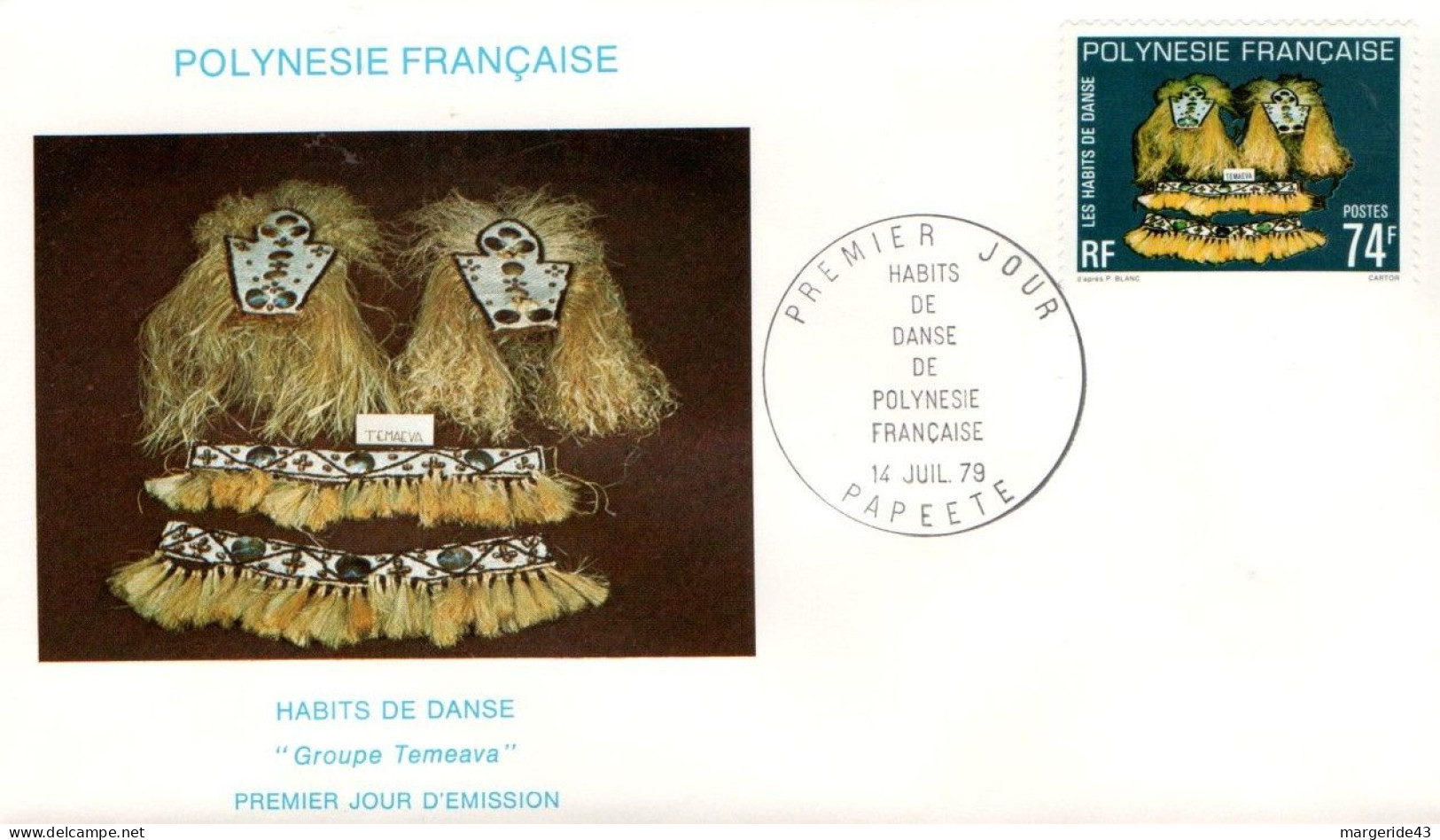 POLYNESIE FDC 1979 HABITS DE DANSE - FDC