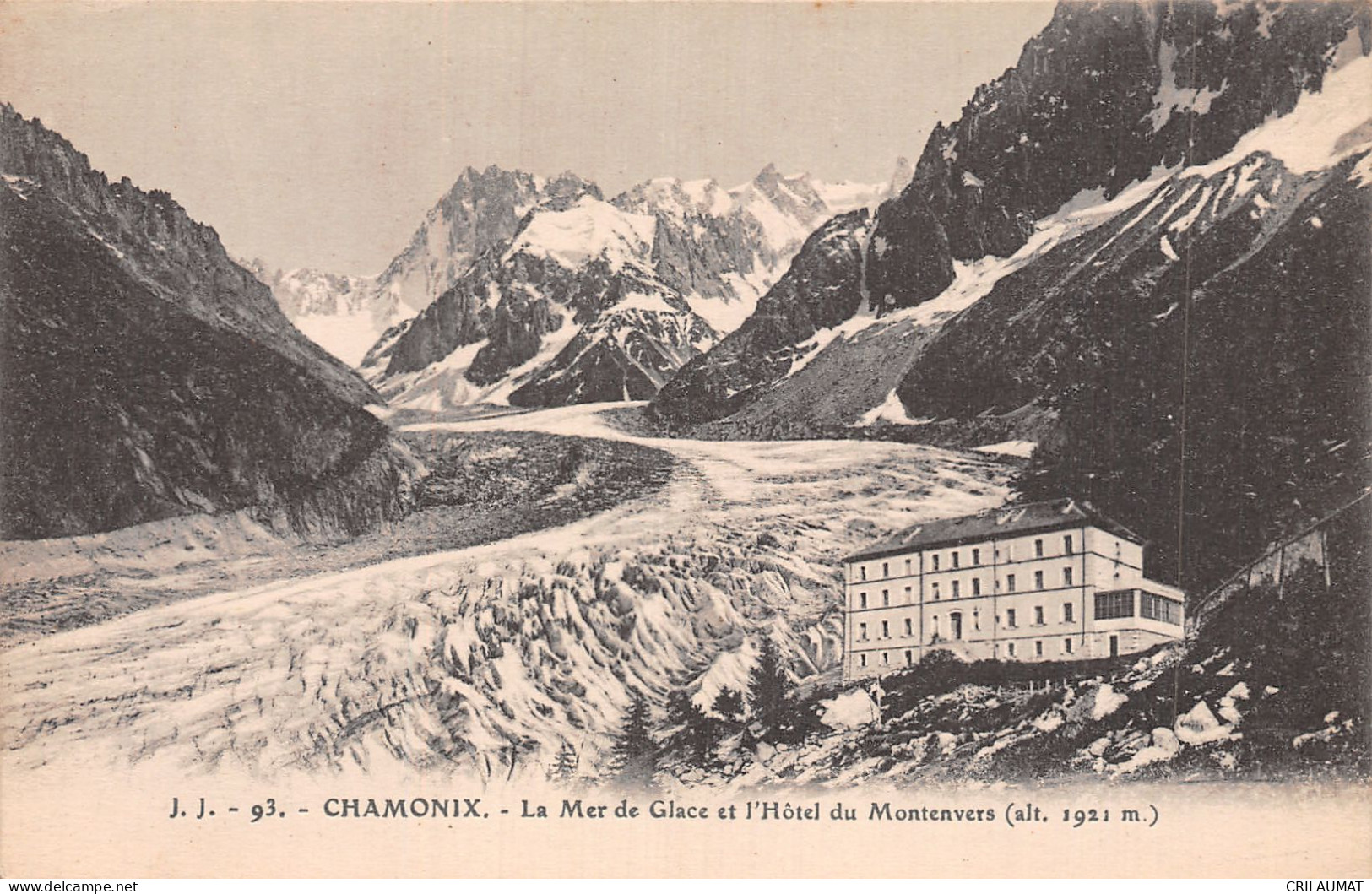 74-CHAMONIX LA MER DE GLACE ET L HOTEL DU MONTENVERS-N°LP5134-F/0321 - Chamonix-Mont-Blanc