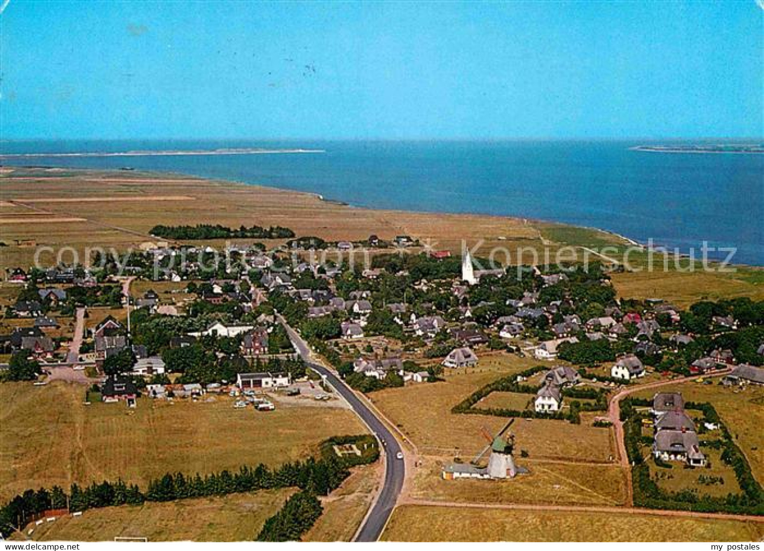 72792201 Amrum Fliegeraufnahme Nebel Mit Wattenmehr Odde Amrum - Autres & Non Classés