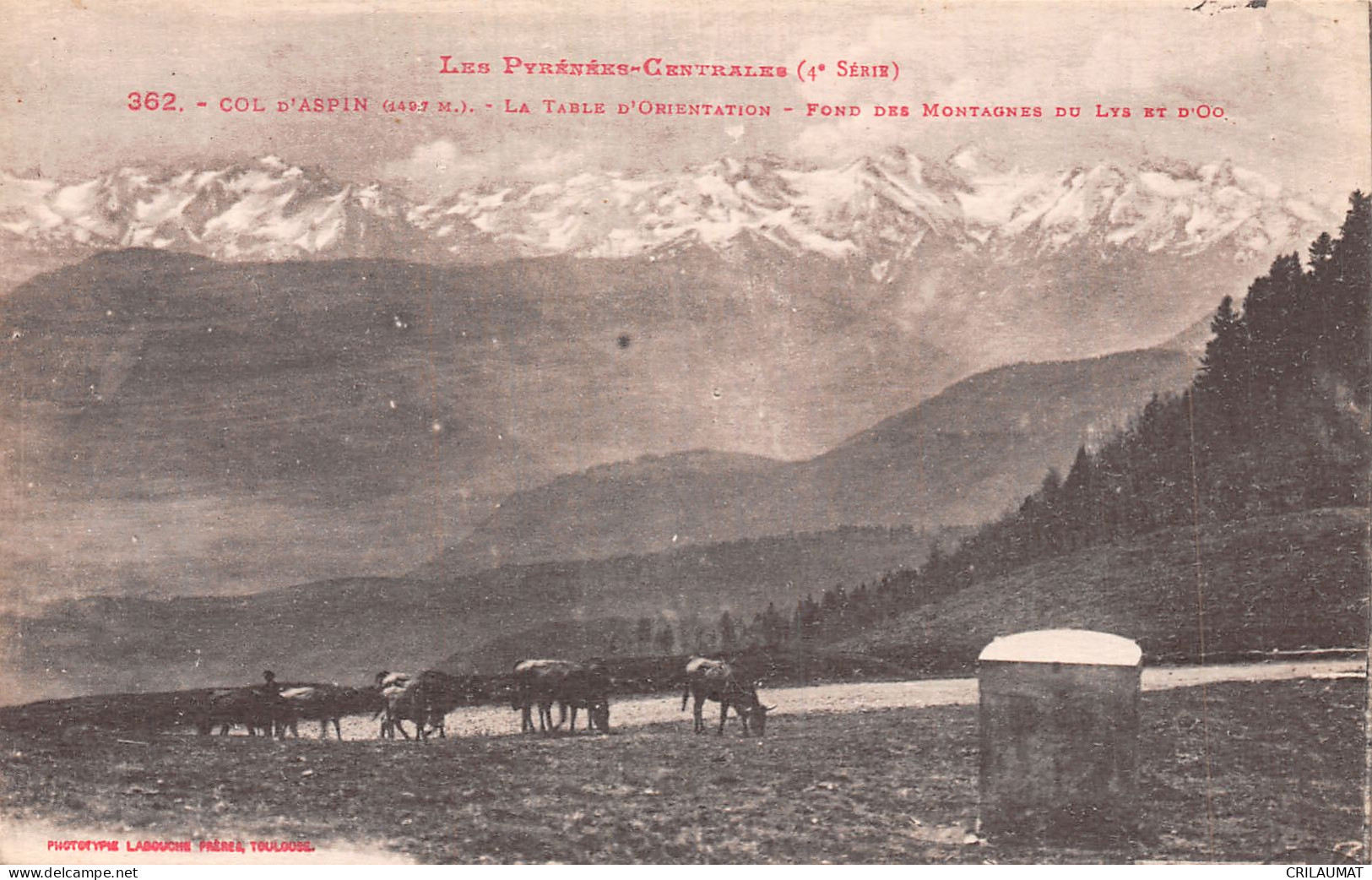 65-LE COL D ASPIN LA TABLE D ORIENTATION-N°LP5134-F/0223 - Andere & Zonder Classificatie