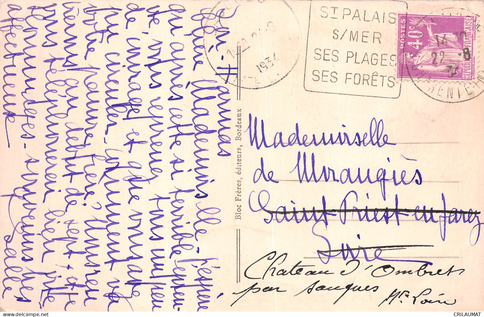 17-BUREAU SAINT PALAIS-N°LP5134-F/0033 - Autres & Non Classés