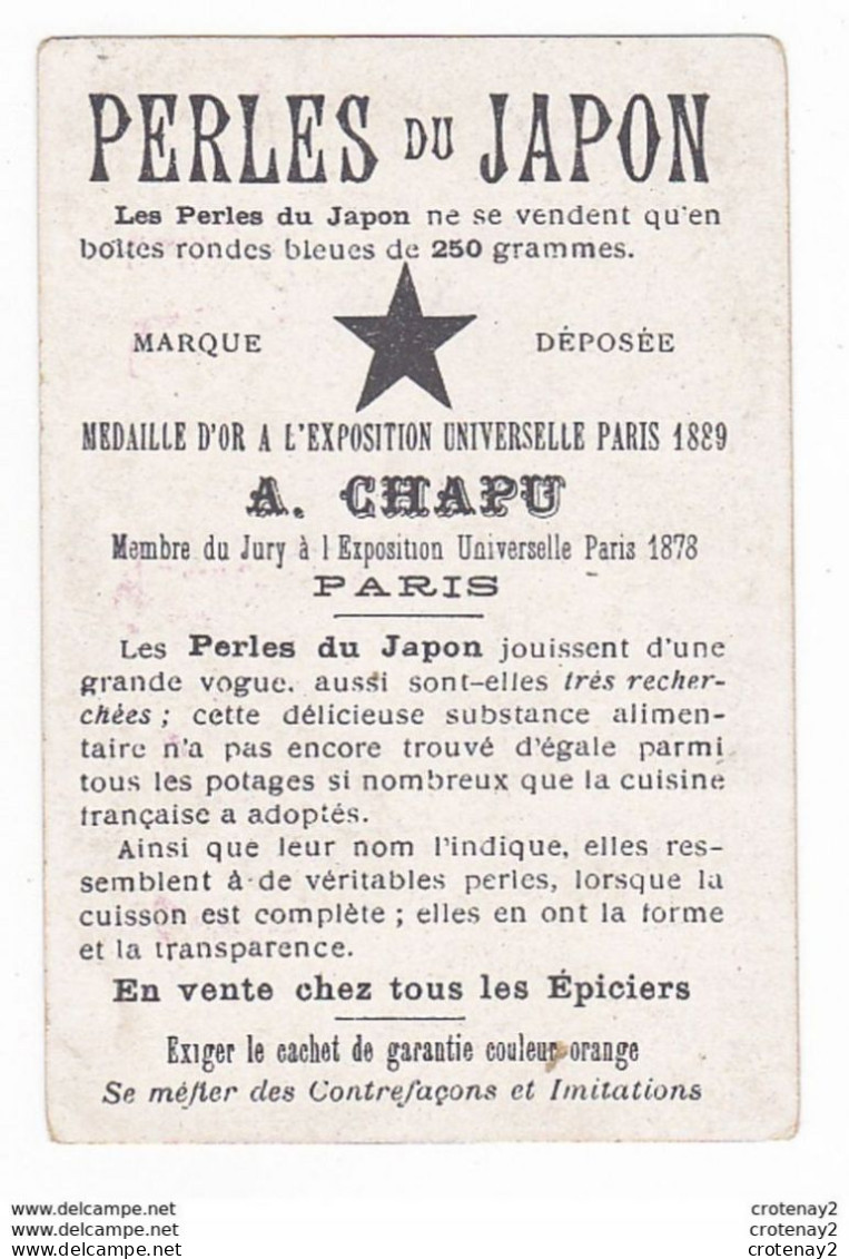 Chromo Perles Du Japon Potages A. Chapu France Cheval Avoine Selle Voir DOS - Altri & Non Classificati