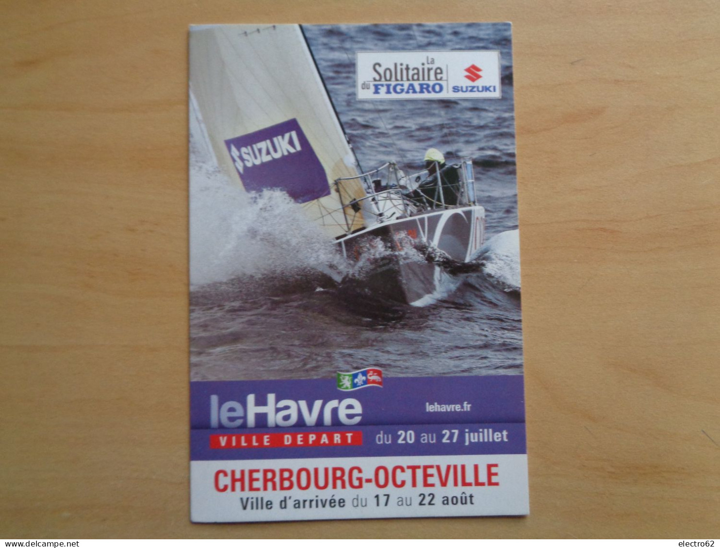 Carte Postale Voile Solitaire Du Figaro Le Havre SUZUKI Cherbourg Octeville  Sail Vela Barca Boat Bote Zeil Boot Segel - Vela