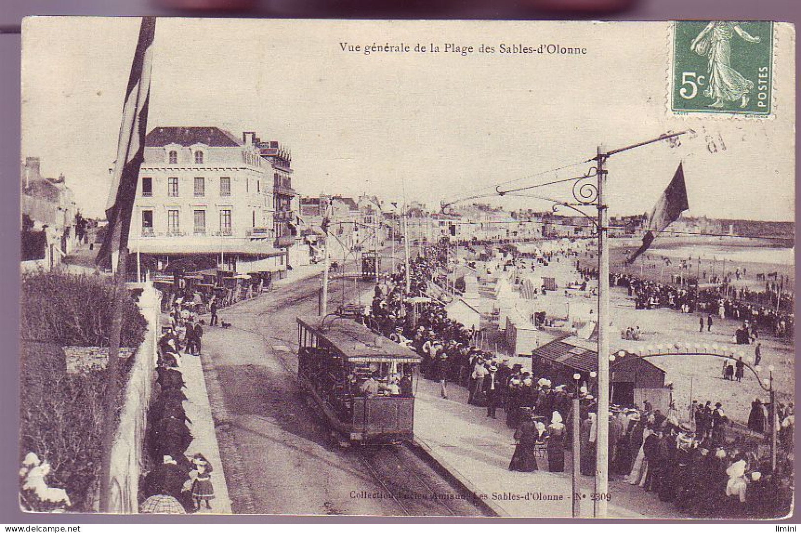 85 - SABLES D'OLONNE - PANORAMA De La PLAGE - TRAMWAYS - ANIMÉE - - Sables D'Olonne