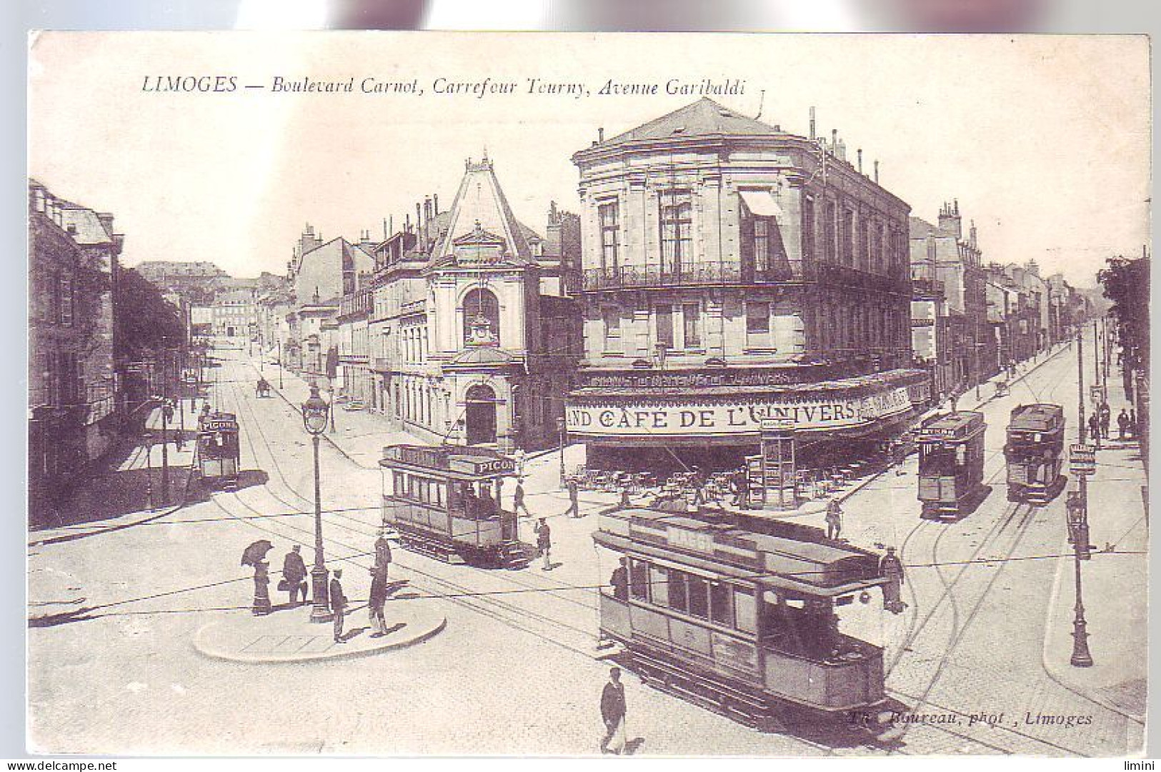 87 - LIMOGES - CARREFOUR TOURNY - TRAMWAYS - ANIMÉE - - Limoges