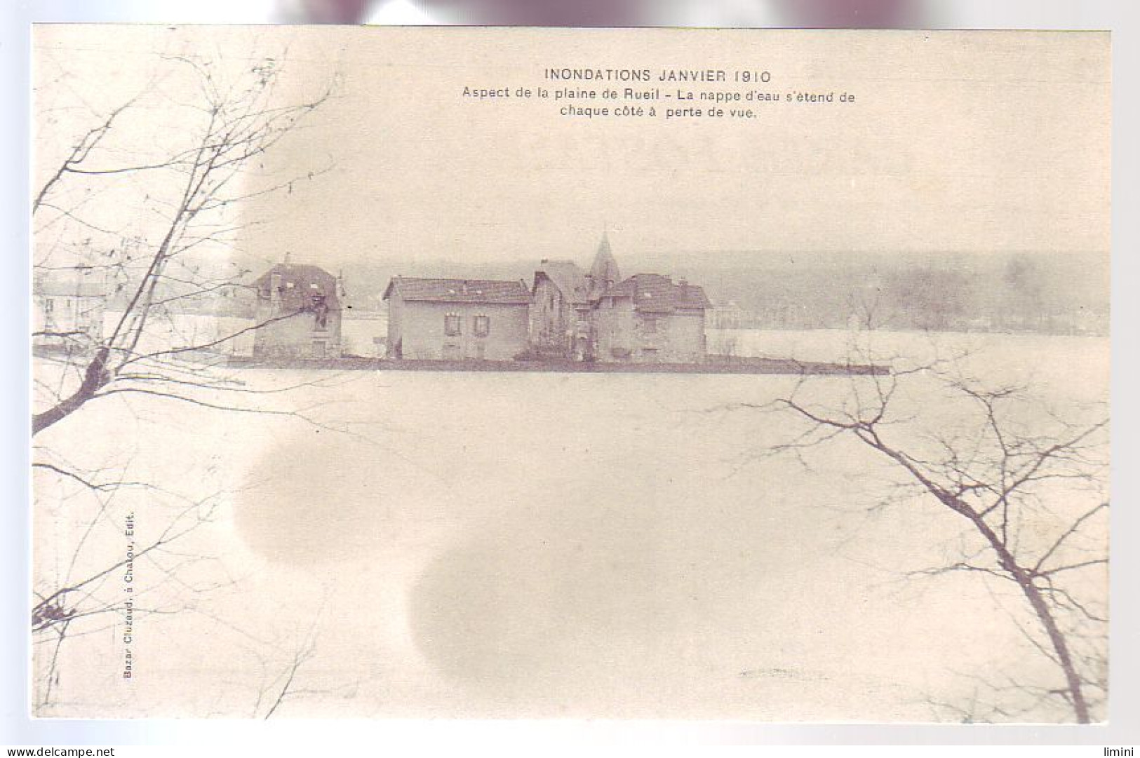 92 - INONDATION 1910 - RUEIL - PLAINE INONDÉE - - Rueil Malmaison