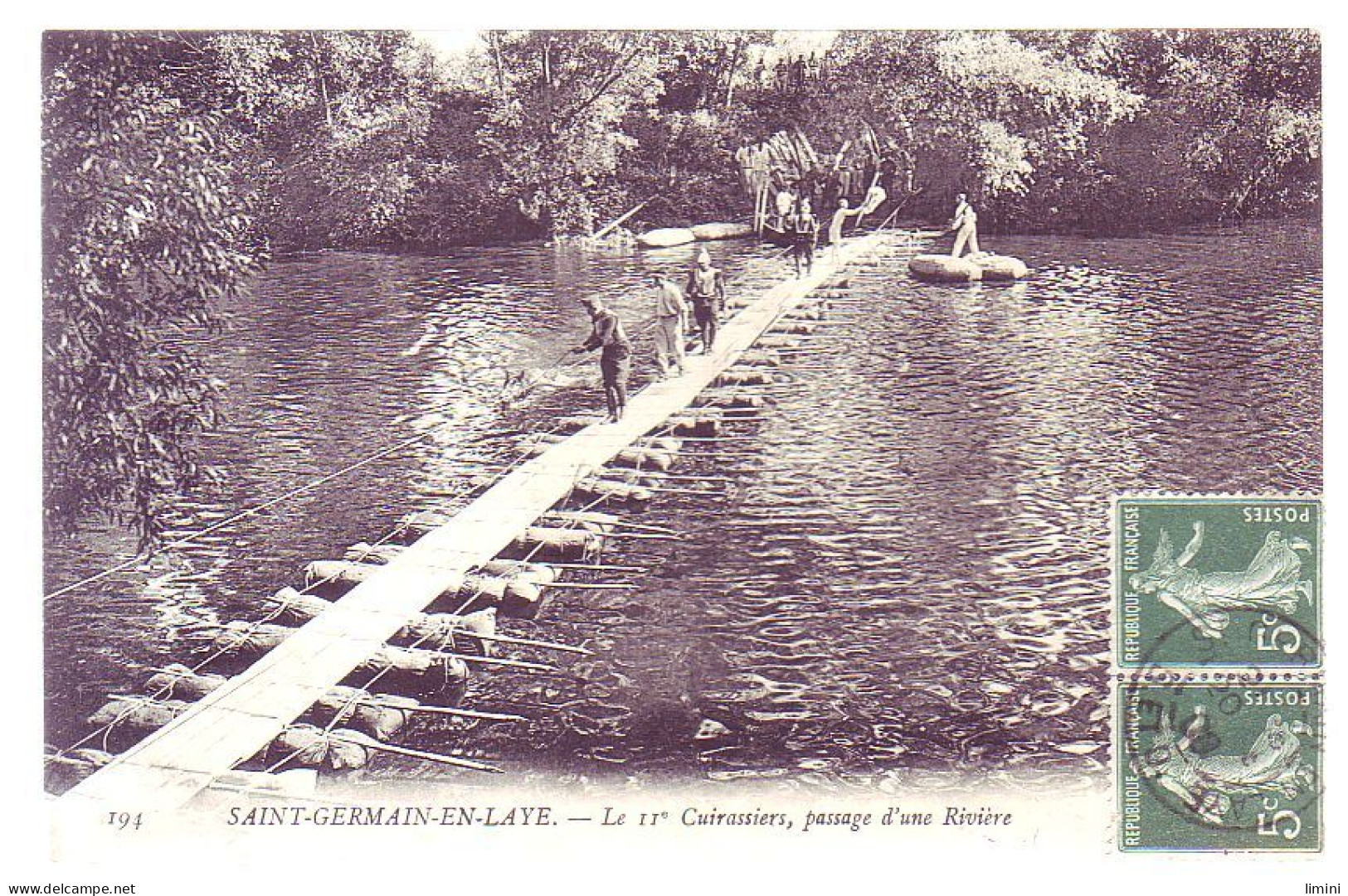 78 - SAINT GERMAIN-en-LAYE - PASSAGE Du 11émeCUIRASSIERS Sur La RIVIERE - ANIMÉE - - St. Germain En Laye