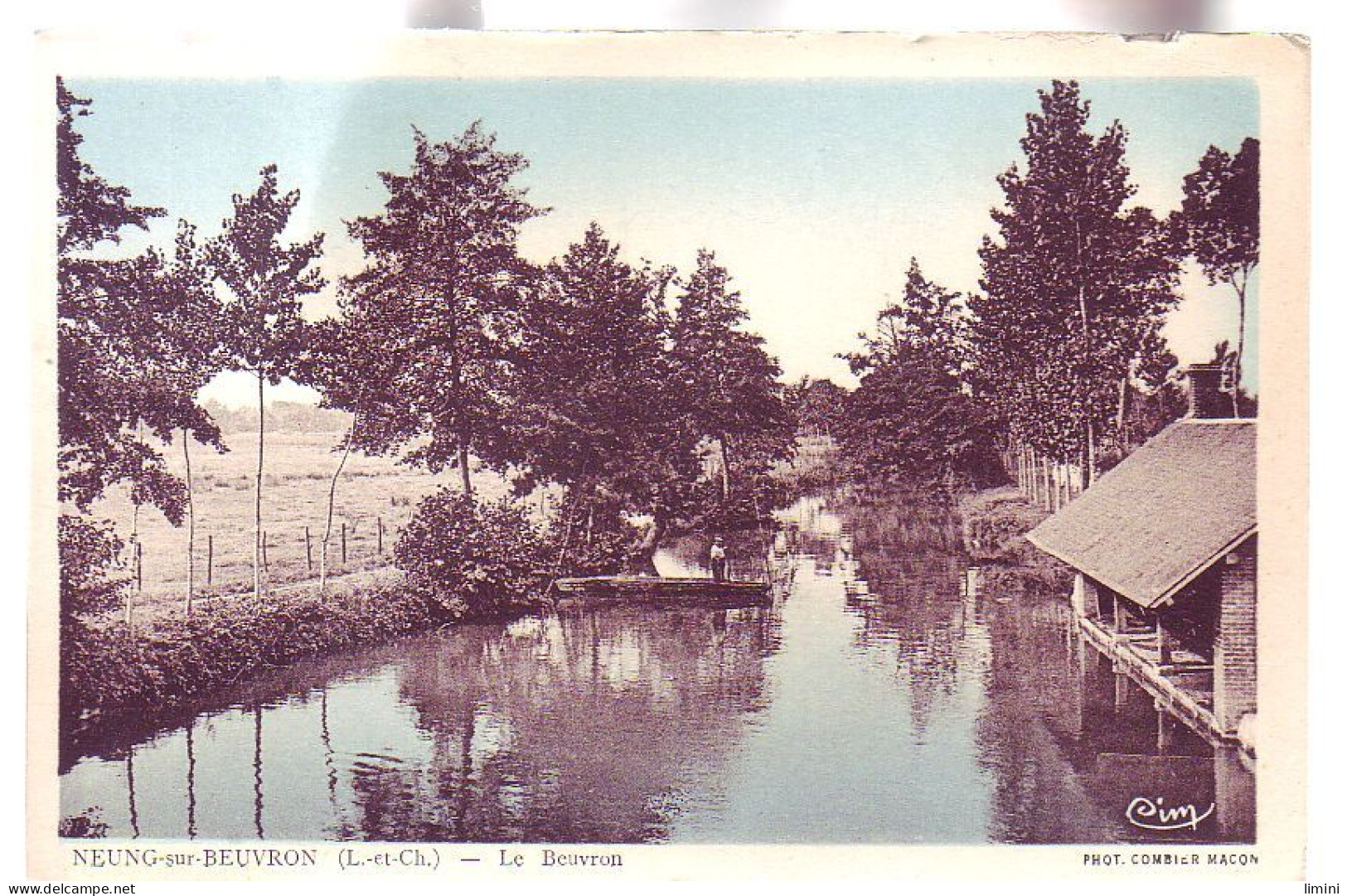 41 - NEUNG-sur-BEUVRON - Le BEUVRON - COLORISÉE - ANIMÉE - - Neung Sur Beuvron