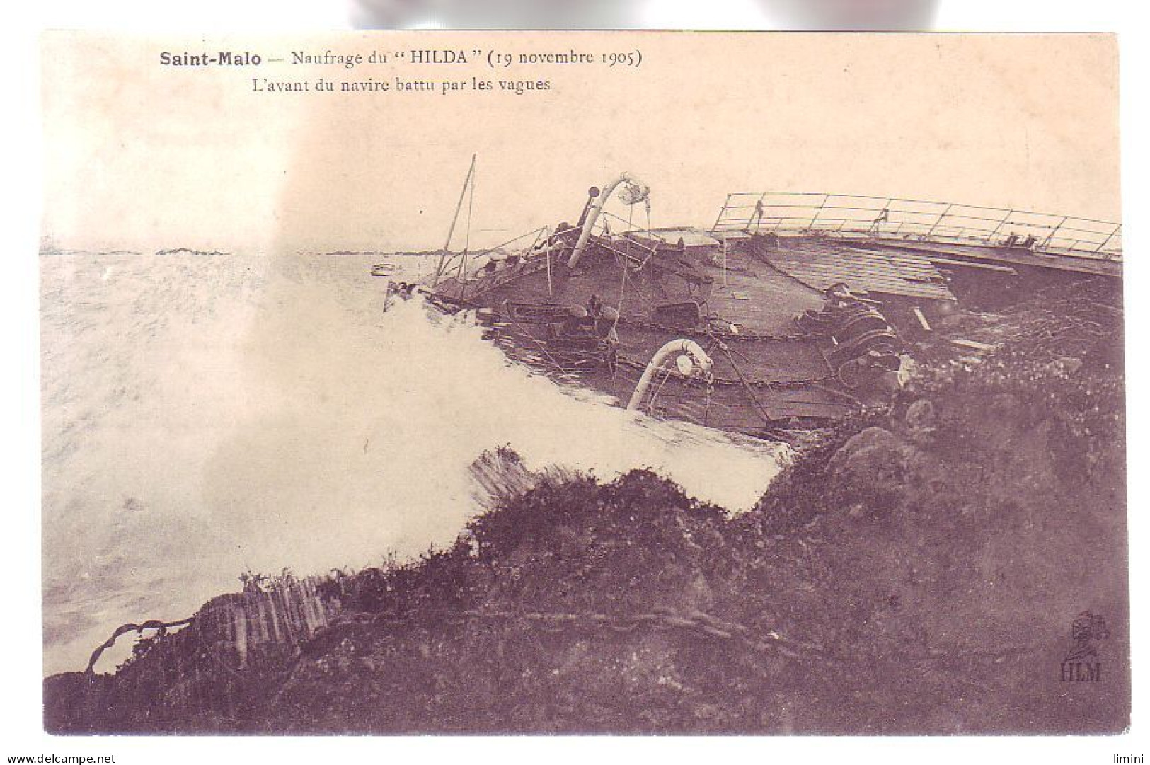 35 - SAINT MALO - PAQUEBOT - NAUFRAGE Du """"HILDA"""" - BATEAU BATTU Par Les VAGUES - 19 NOVEMBRE 1905 - - - Saint Malo