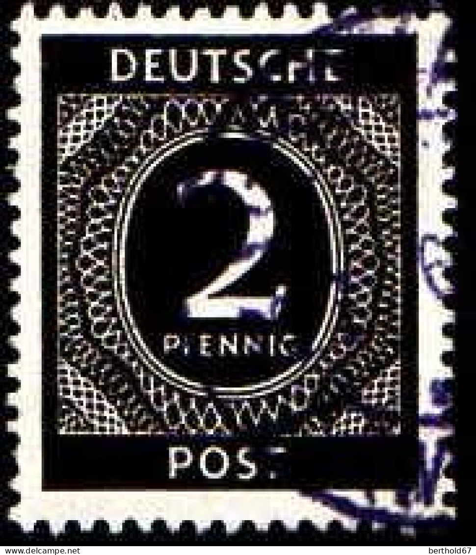 Allemagne Interzone Poste Obl Yv: 2 Mi:912 Chiffre (TB Cachet Rond) - Oblitérés