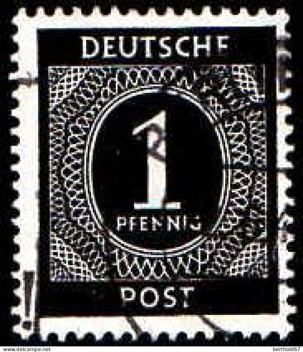 Allemagne Interzone Poste Obl Yv: 1 Mi:911 Chiffre (TB Cachet Rond) - Used