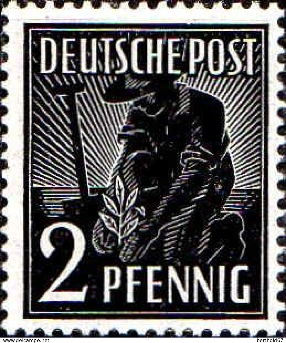 Allemagne Interzone Poste N** Yv:32 Mi:943 Planteur (Petit Def.gomme) - Ungebraucht