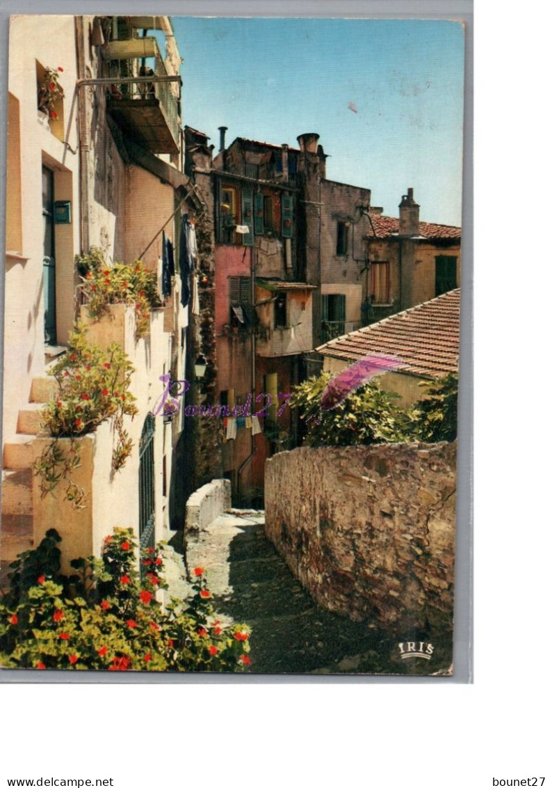 MENTON 06 - La Vieille Rue Fleurie Flowery Old Street 1968 - Menton