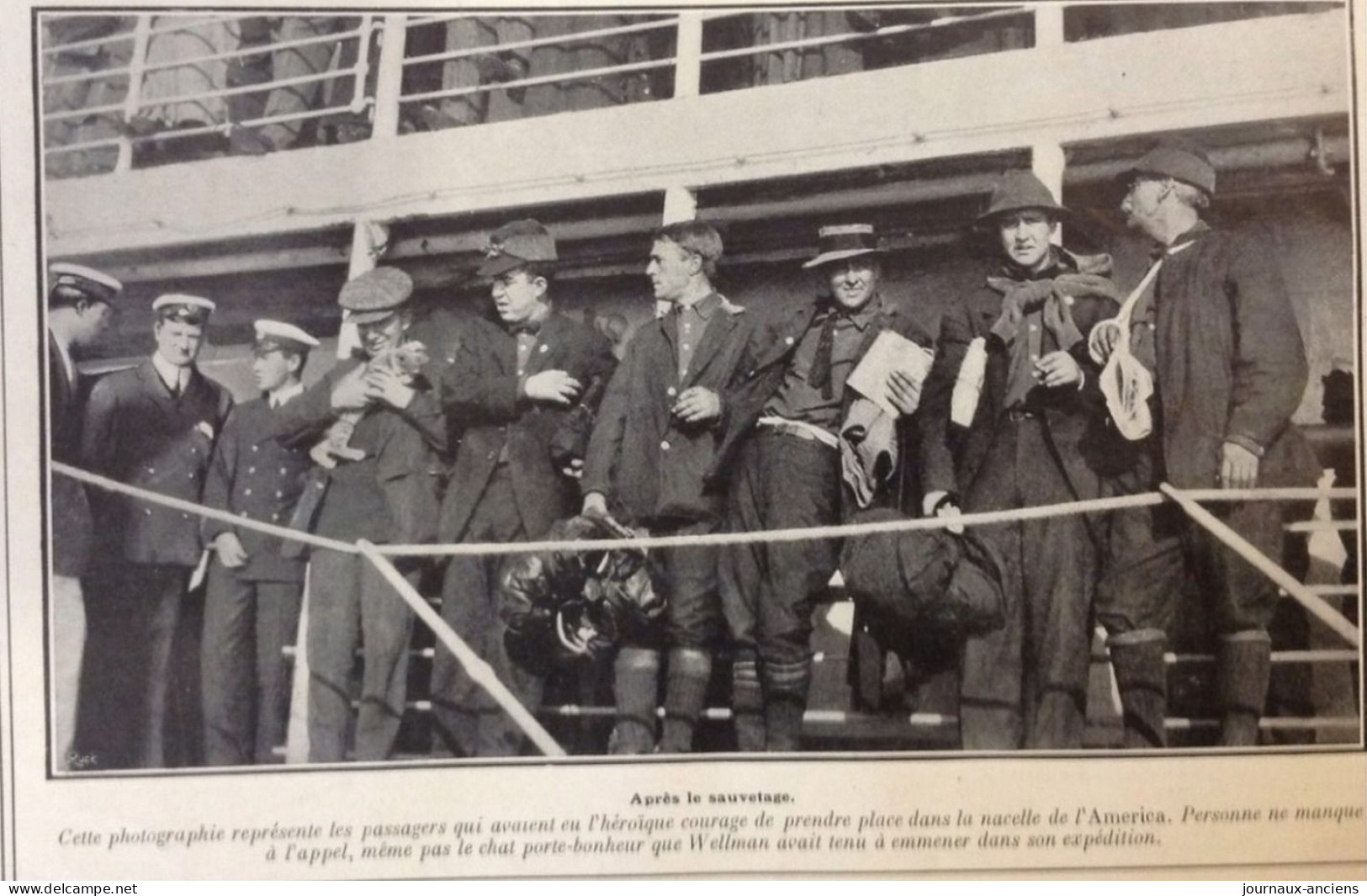 1910 LA TENTATIVE DE VOYAGE AU POLE NORD EN DIRIGEABLE - TENTATIVE DE WELLMAN - LA VIE AU GRAND AIR - 1900 - 1949