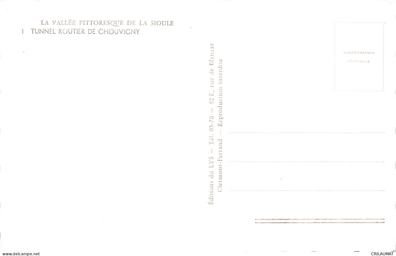 03-CHOUVIGNY TUNNEL ROUTIER-N°LP5134-H/0069 - Other & Unclassified