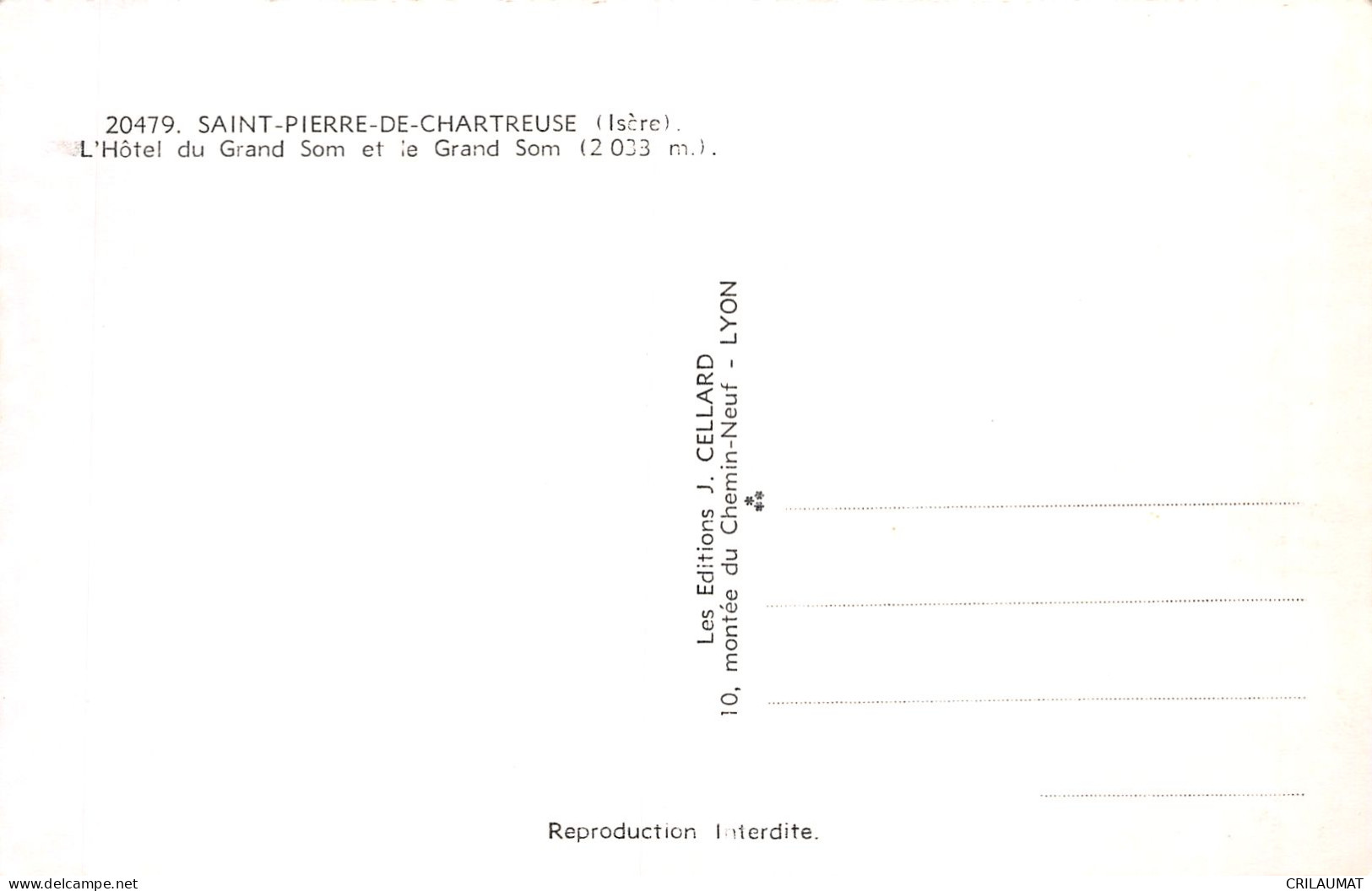 38-SAINT PIERRE DE CHARTREUSE-N°LP5134-G/0379 - Autres & Non Classés