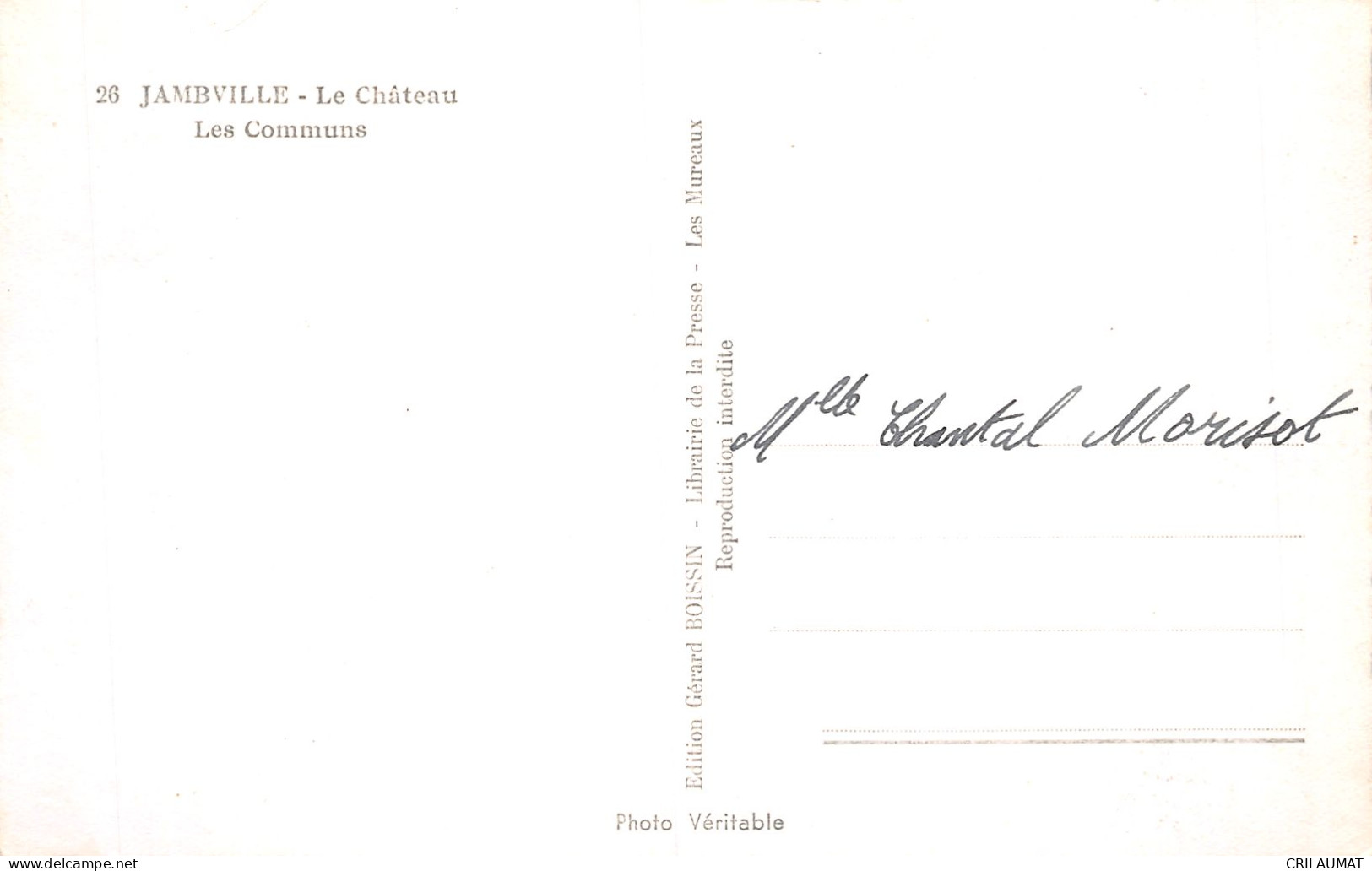 78-JAMBVILLE LE CHATEAU-N°LP5134-G/0345 - Other & Unclassified