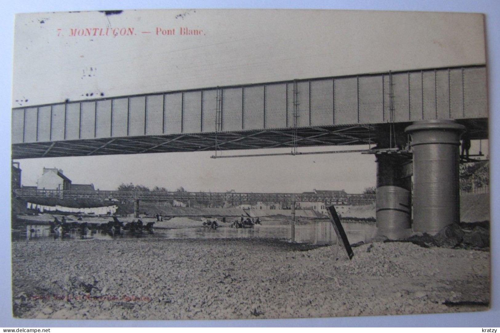 FRANCE - ALLIER - MONTLUCON - Pont Blanc - 1908 - Montlucon