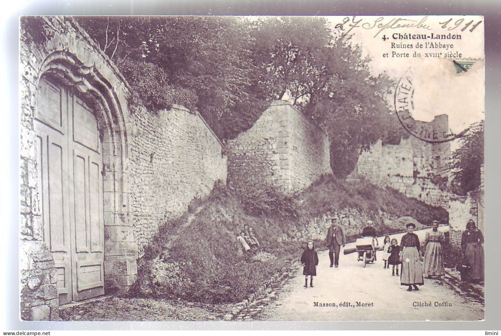 77 - CHÂTEAU-LANDON - RUINE Et PORTE De L'ABBAYE  - ANIMÉE - - Chateau Landon