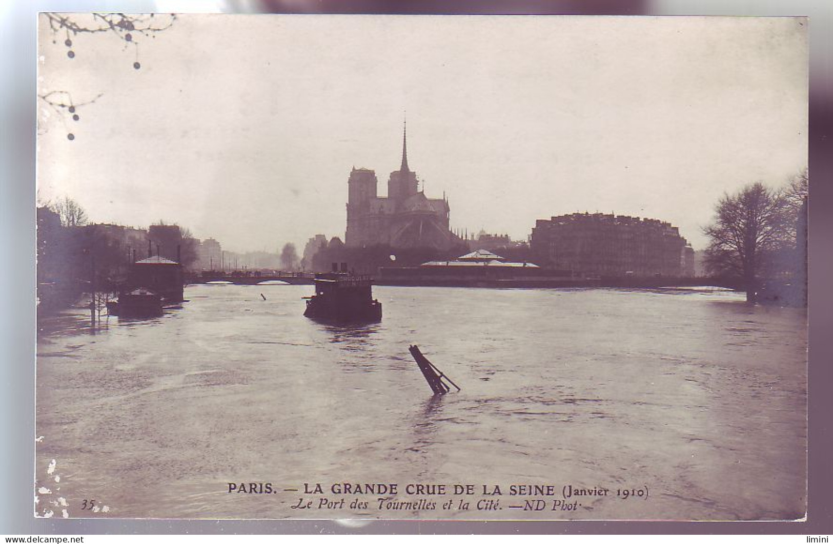 75 - PARIS - PORT De La TOURNELLE Et LACITE INONDES - - Inondations De 1910