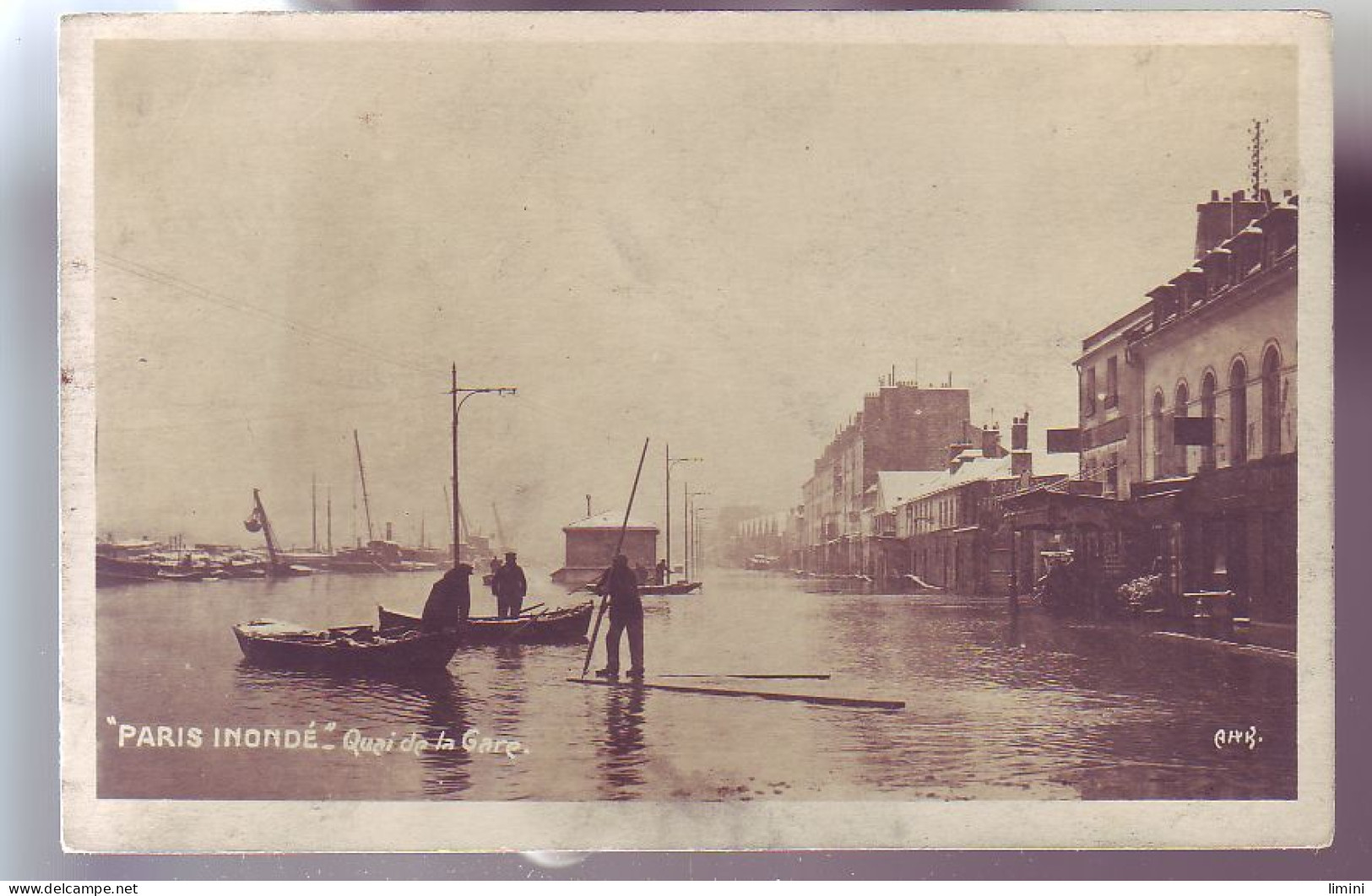 75 - PARIS - QUAI De La GARE INONDÉE - - Inondations De 1910