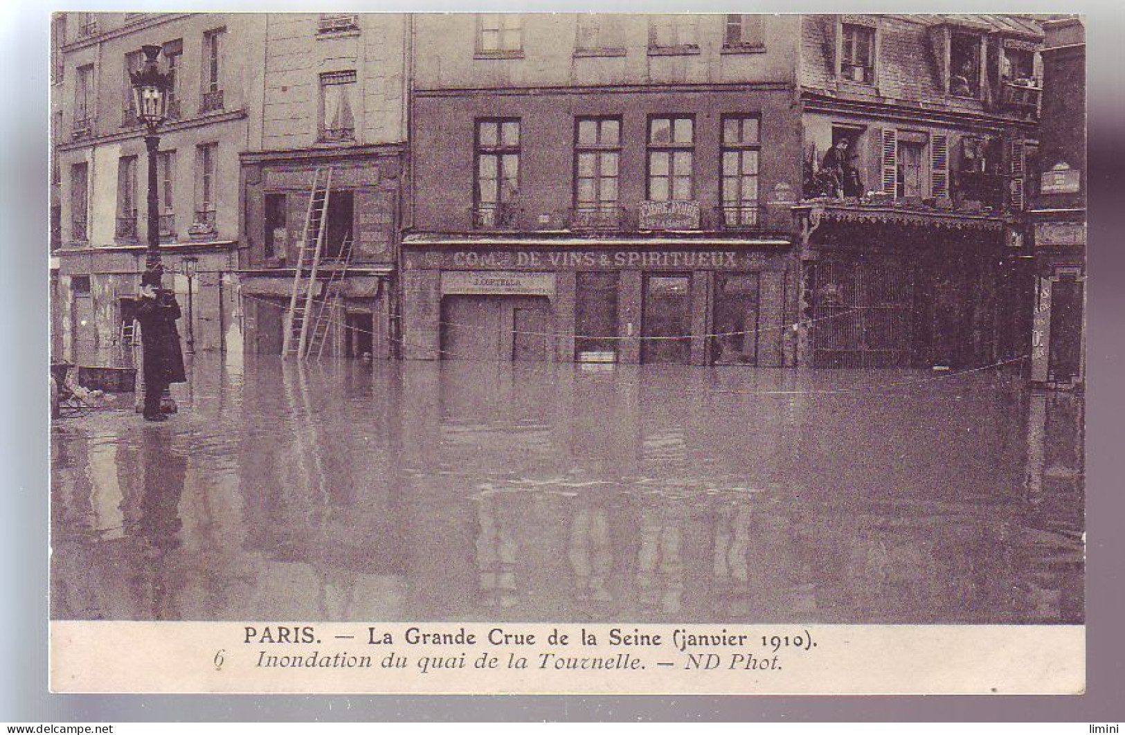 75 - PARIS - INONDATION Du QUAI De La TOURNELLE -  - Alluvioni Del 1910