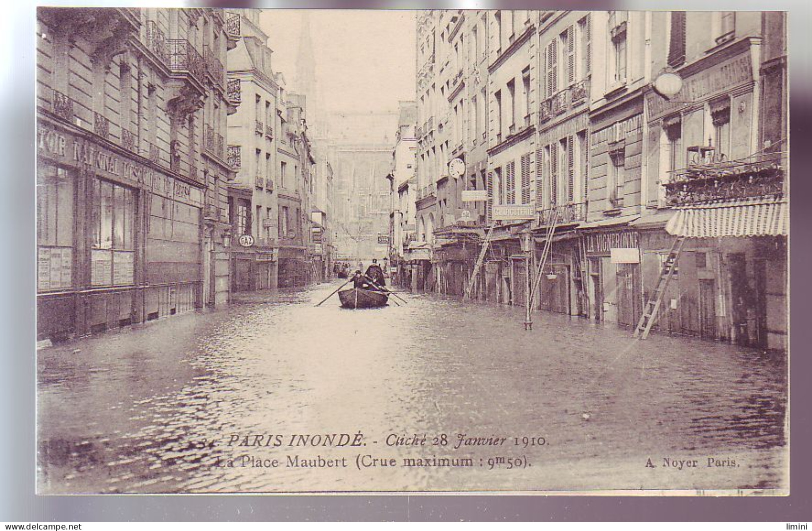 75 - PARIS - PLACE MAUBERT - ANIMÉE - - Alluvioni Del 1910
