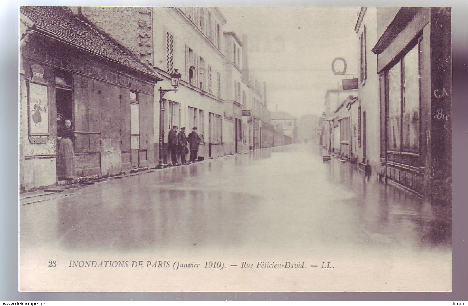 75 - PARIS - RUE FELICIEN MARCEAU - ANIMÉE - - Inondations De 1910