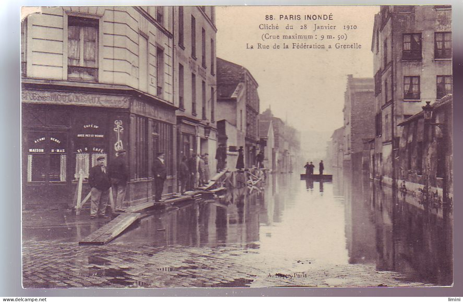 75 - PARIS -  RUE De La FEDERATION   GRENELLE - - Alluvioni Del 1910