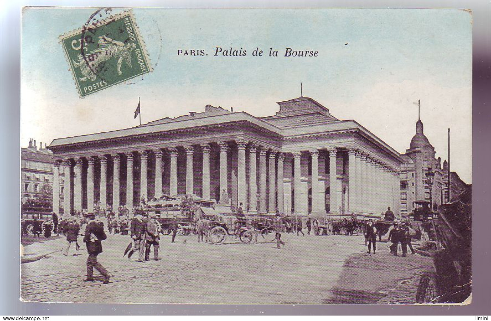 75 - PARIS - PALAIS De La BOURSE - ATTELAGE - COLORISÉE - - District 02