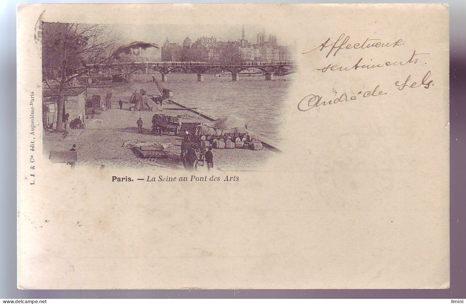 75 - PARIS -  PONT Des ARTS - ANIMÉE - - Die Seine Und Ihre Ufer