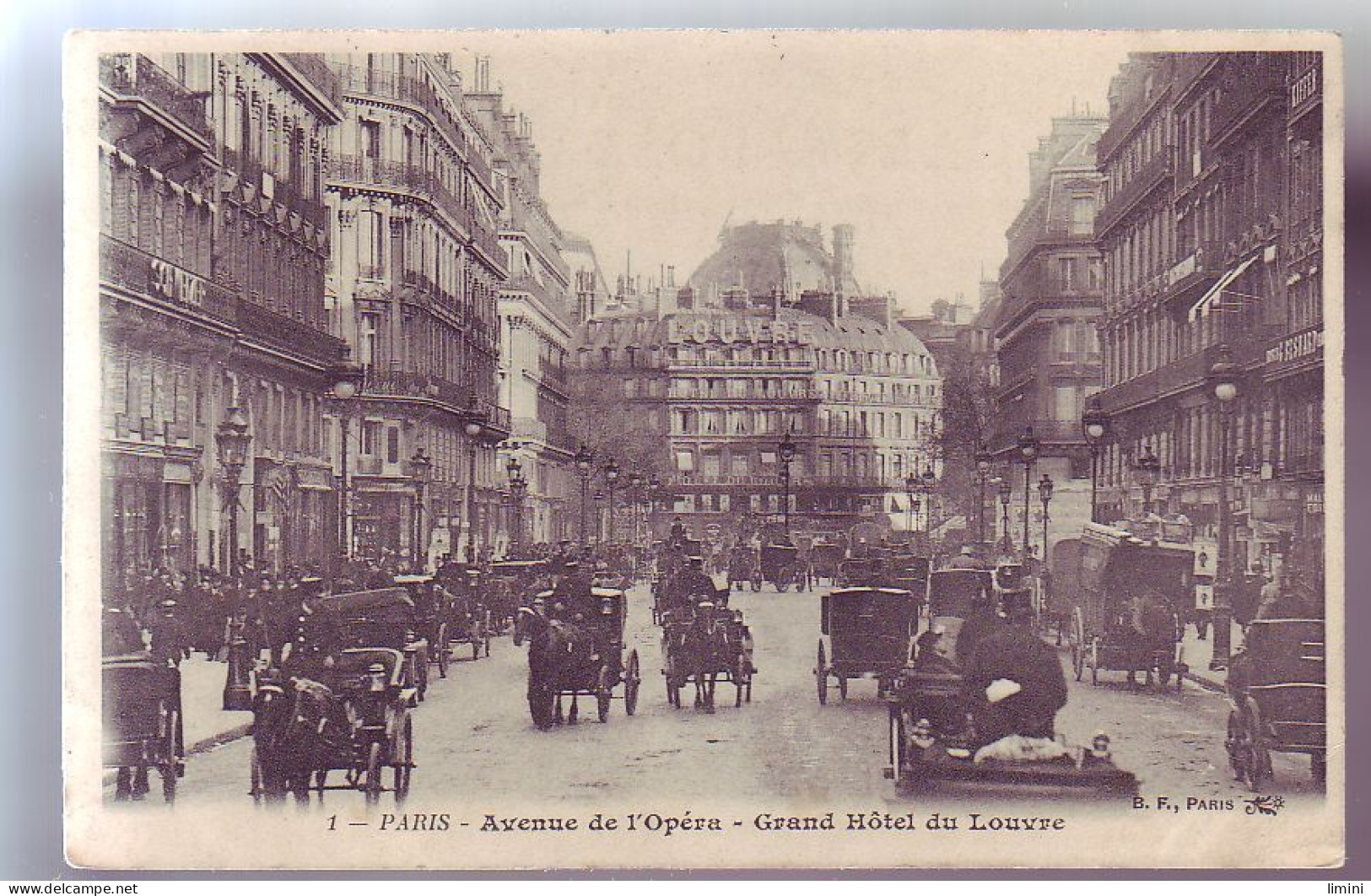 75 - PARIS - AVENUE De L'OPERA - HÔTEL Du LOUVRE - ATTELAGE - - Bar, Alberghi, Ristoranti